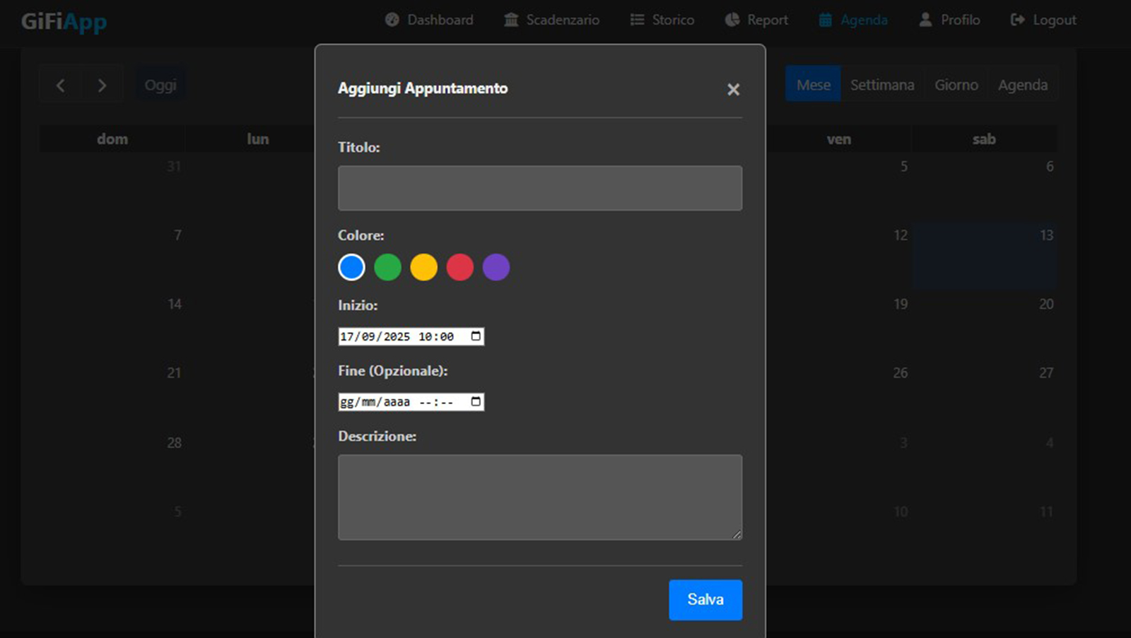 Report Appuntamenyi GiFiapp